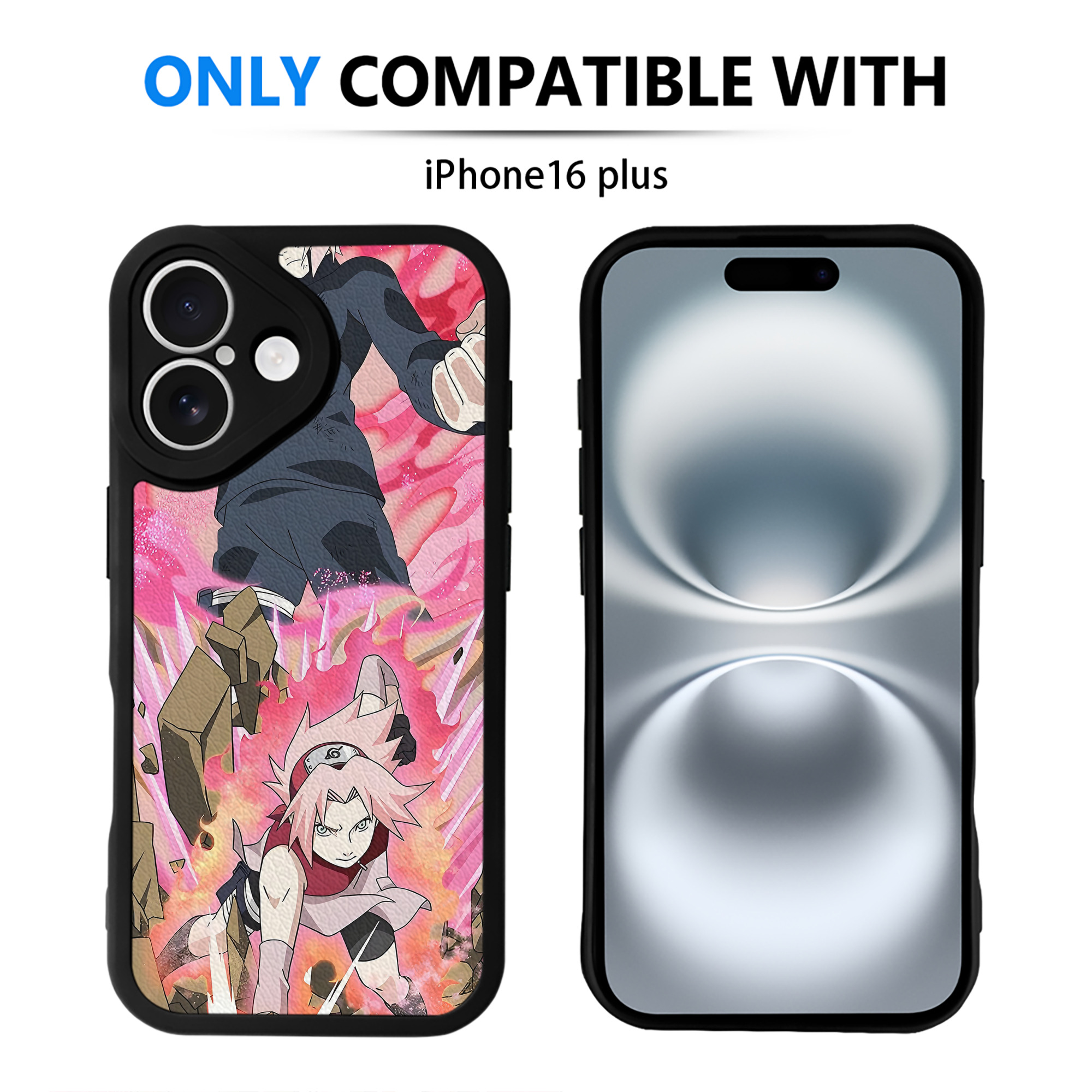 （画像用） NARUTO -ナルト- NARUTO -ナルト- 疾風伝 【iPhone 16シリーズ対応】シリコンスマホケース（レザー調） 材質：シリコン